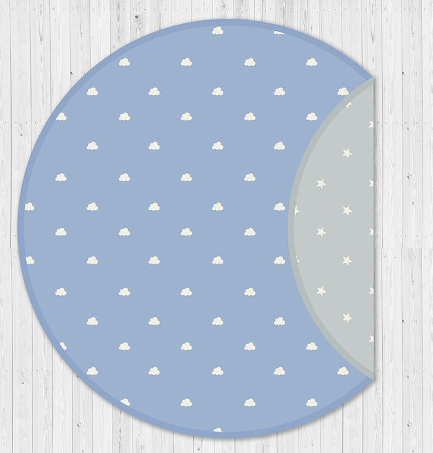 Organic Playmat- Stars & Clouds-Blue
