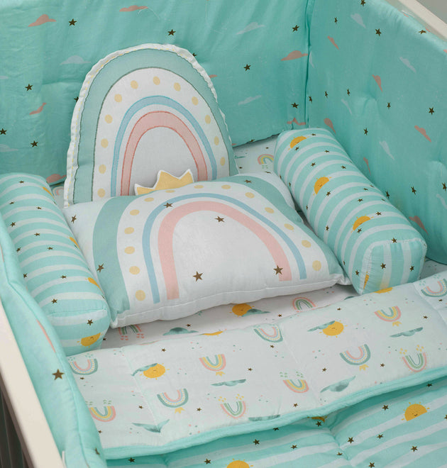 Cot Bedding Set with Bumper - Horizon | Set of 7