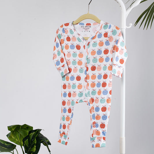 Cotton Sleepsuit- Apples
