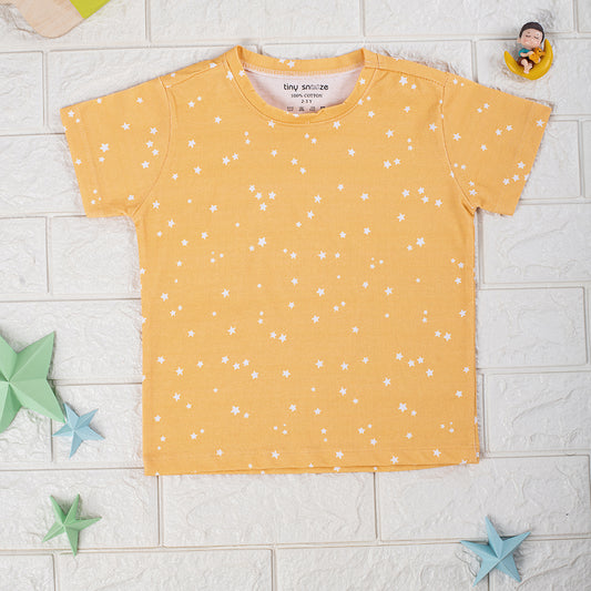 Kids Cotton Tshirt- Yellow Sky