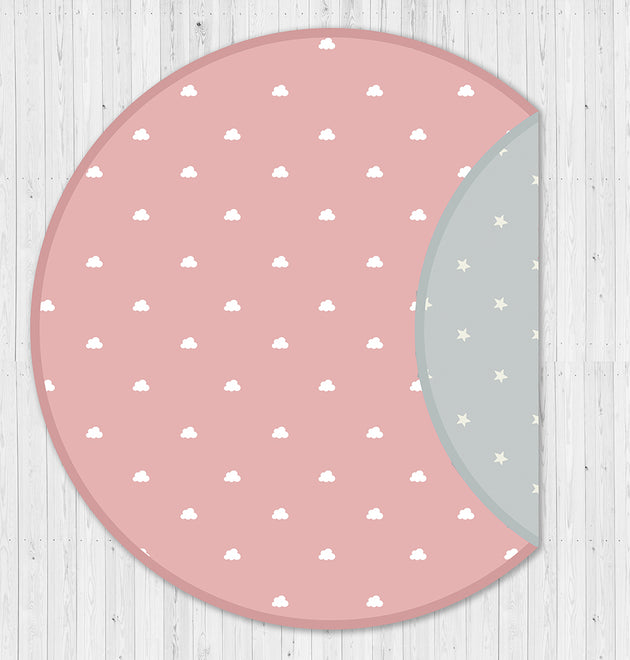 Organic Playmat- Stars & Clouds-Pink