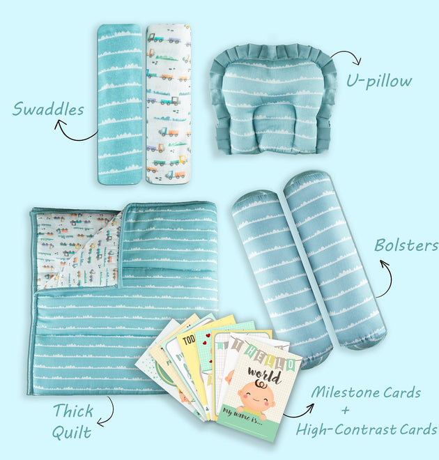 Newborn Gift Set- Traffic Jam| Set of 6