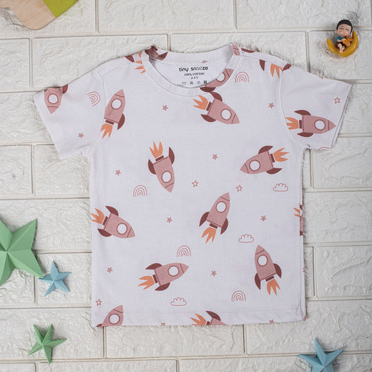 Kids Cotton Tshirt- Space