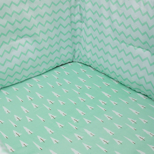 Organic Fitted Cot Sheet- Pines