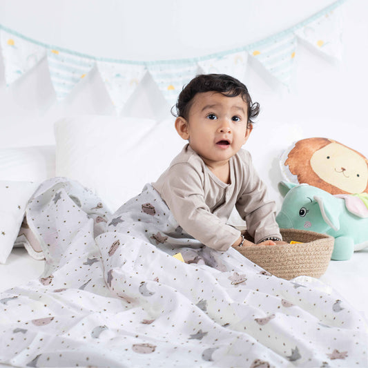 Organic Muslin Swaddles (Set of 2)- Starry Nights