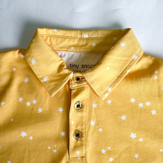 Boys Polo Tshirt- Yellow Sky