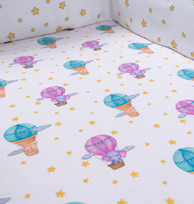 Cot Bedding Set - Sky is the Limit | Set of 6