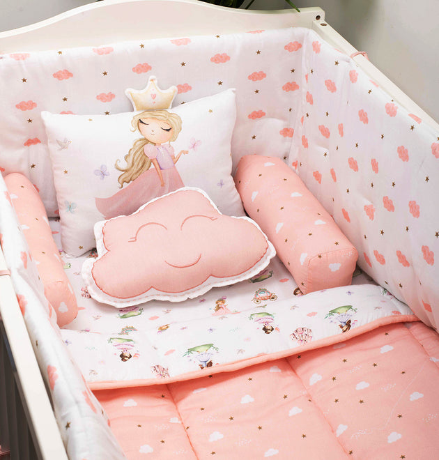Cot Bedding Set with Bumper - Fairytale | Set of 7