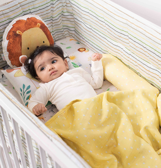 Cot Bedding Set with Bumper - Into The Wild | Set of 7