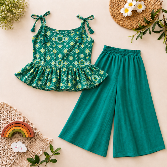 Girls Palazzo Set- Patola