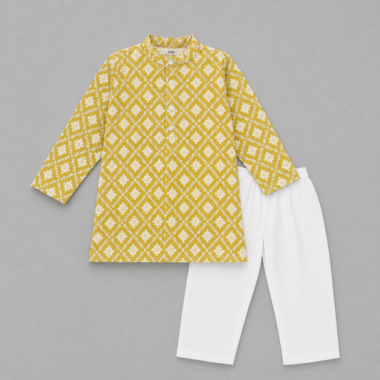 Boys Kurta Set- Amber