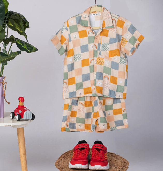 Boys Co-Ord Set- Boho Checks