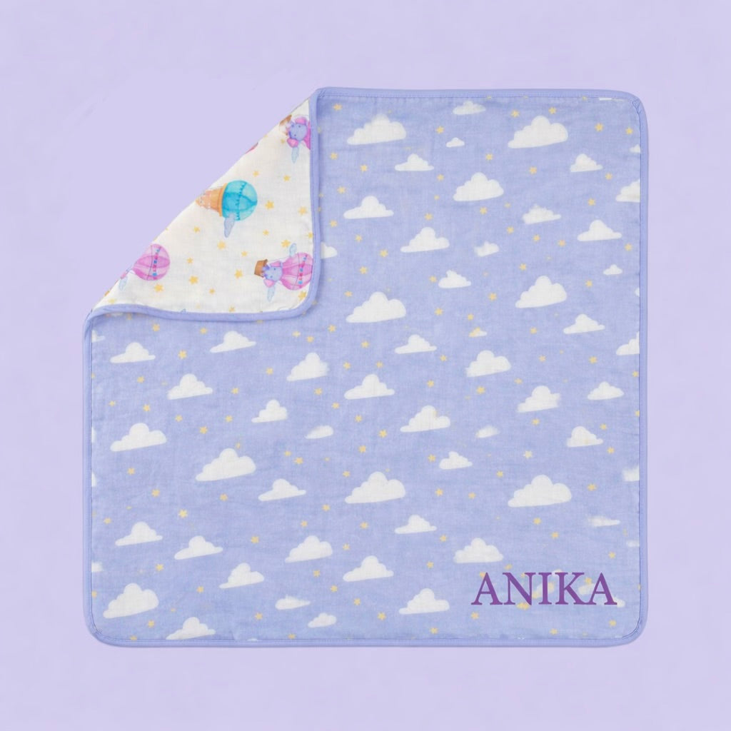 Organic Muslin Blanket- Sky is The Limit