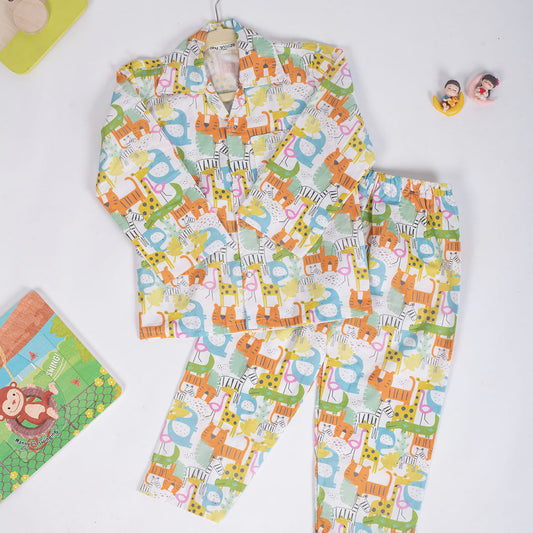Cotton Nightsuit- Colorful Animals