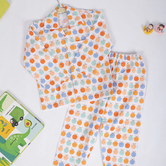 Cotton Nightsuit- Apples