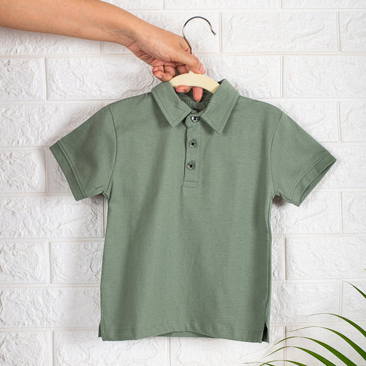 Boys Polo Tshirt- Olive Green