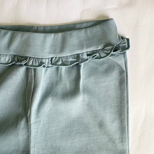 Girls Cotton Leggings- Powder Blue