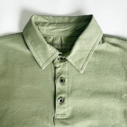 Boys Polo Tshirt- Olive Green