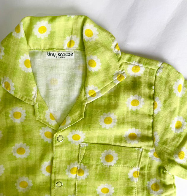 Boys Co-Ord Set- Green Ghingham