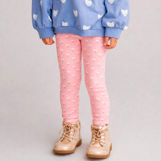 Girls Cotton Leggings- Dandelion & Navy Blue- Pack of 2