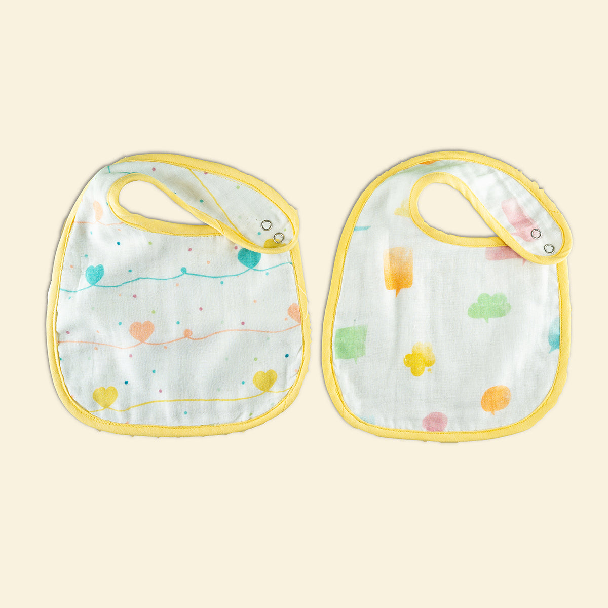 Organic Bibs (Set of 2)- Lost in Thoughts