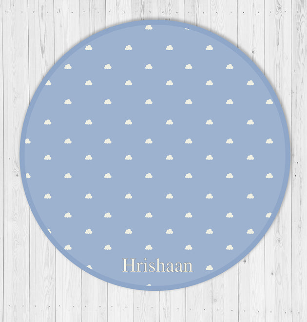 Organic Playmat- Stars & Clouds-Blue