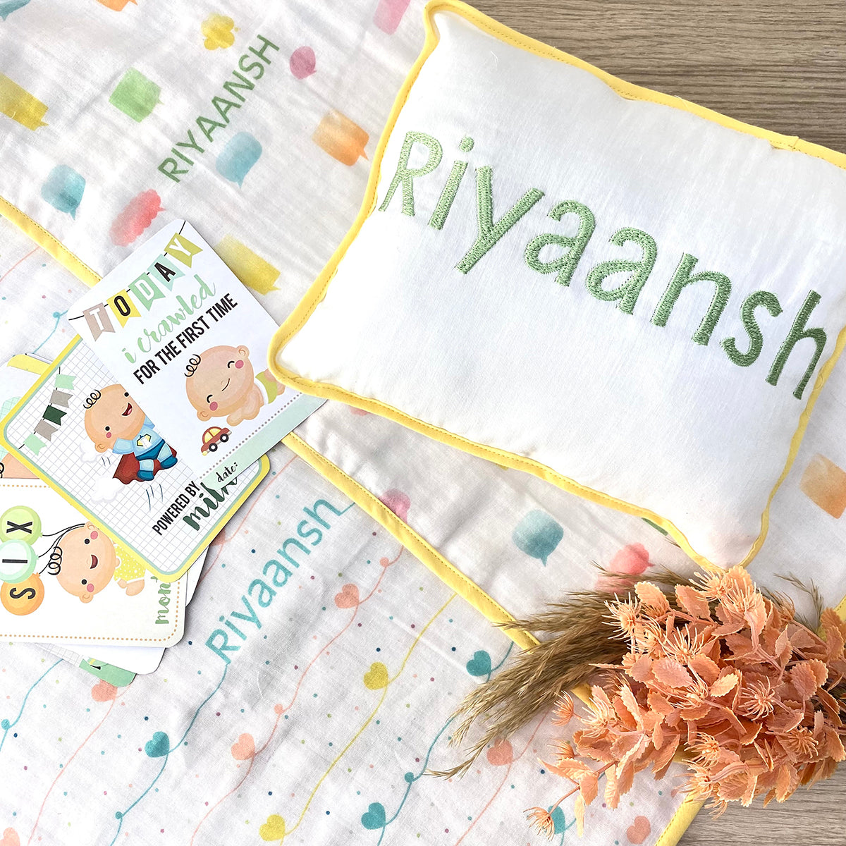 Organic Pillow & Bolsters - Hearts | Set of 3