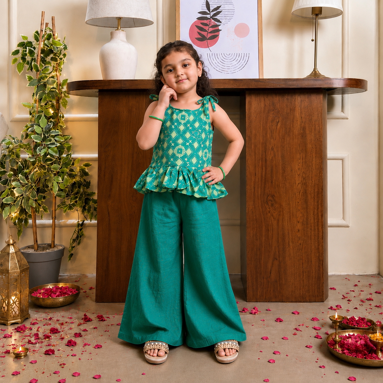 Girls Palazzo Set- Patola