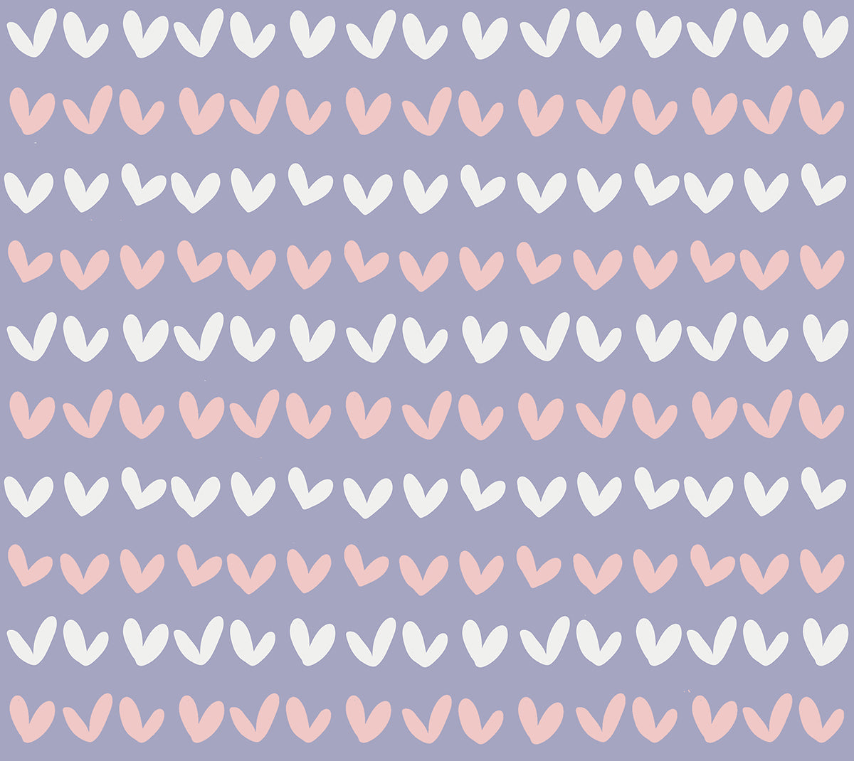 Girls Cotton Leggings- Purple Hearts