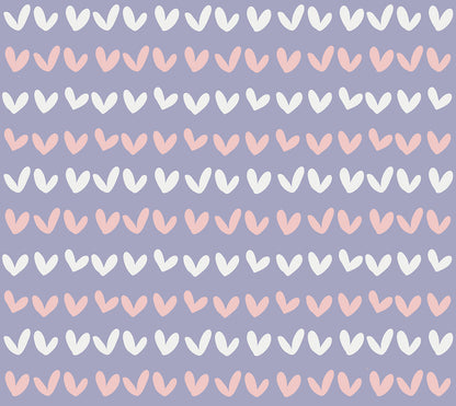 Girls Cotton Leggings- Purple Hearts