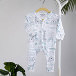 Cotton Sleepsuits- Grey Animals & Grey Sky- Pack of 2