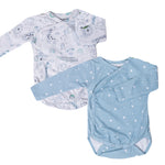 Kimono Bodysuits- Grey Animals & Grey Sky- Pack of 2