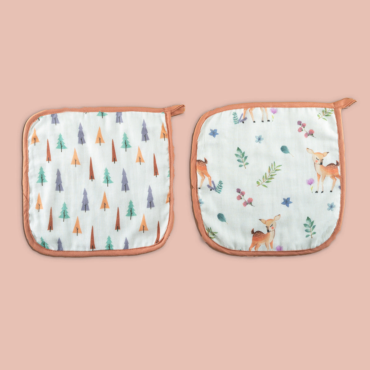 Organic Washcloths (Set of 2)- Enchanted Forest
