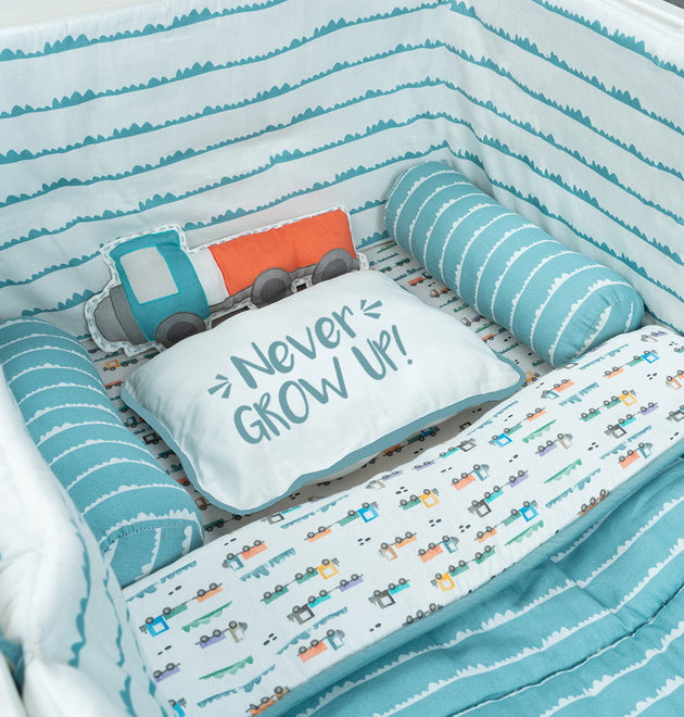 Cot Bedding Set -  Traffic Jam | Set of 6