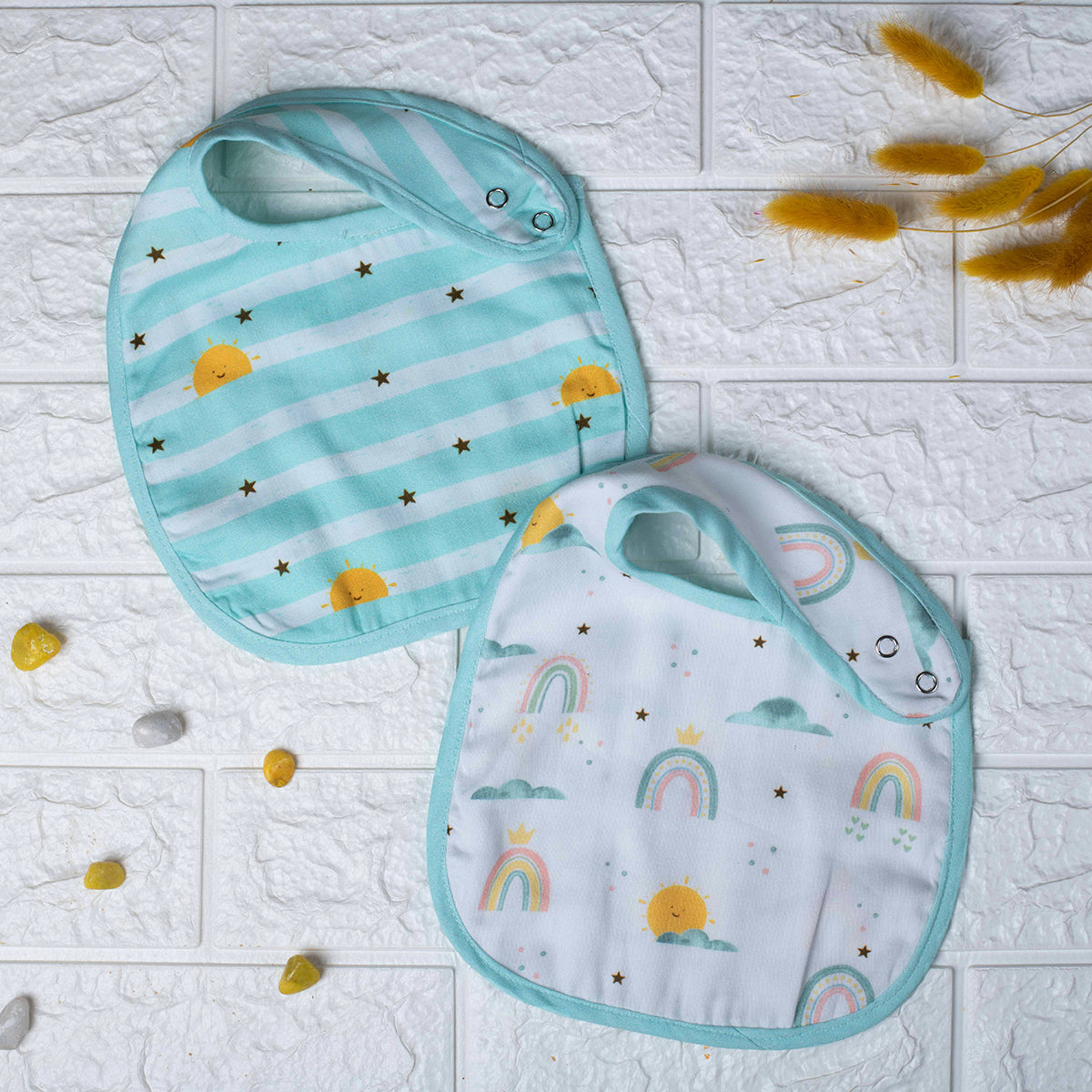 Organic Bibs (Set of 2)- Horizon
