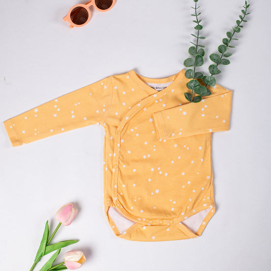 Cotton Kimono Bodysuit- Yellow Sky