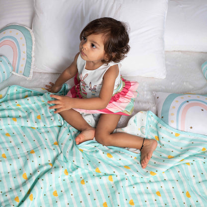 Organic Muslin Blanket- Horizon