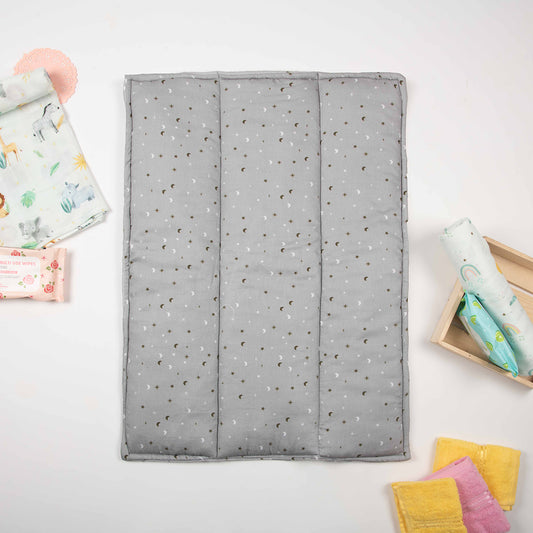 Organic Bed Protector- Grey Sky