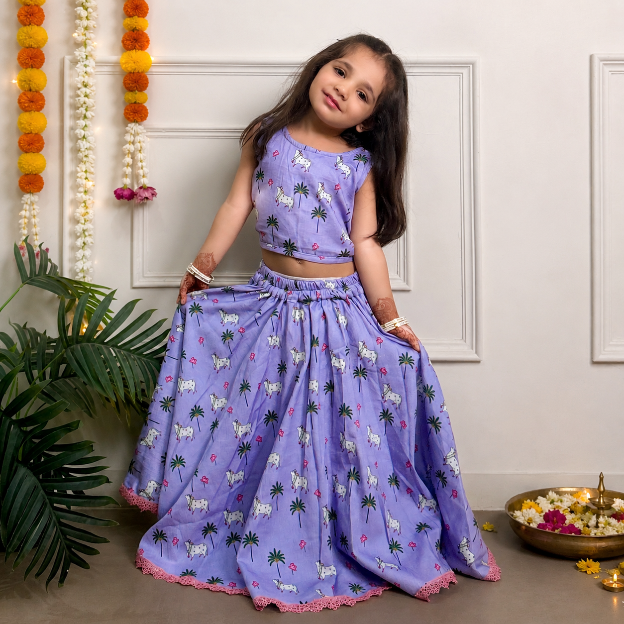 Girls Lehenga Set- Vrindavan