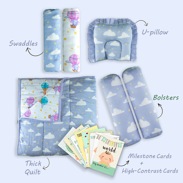 Newborn Gift Set- Sky is the Limit| Set of 6