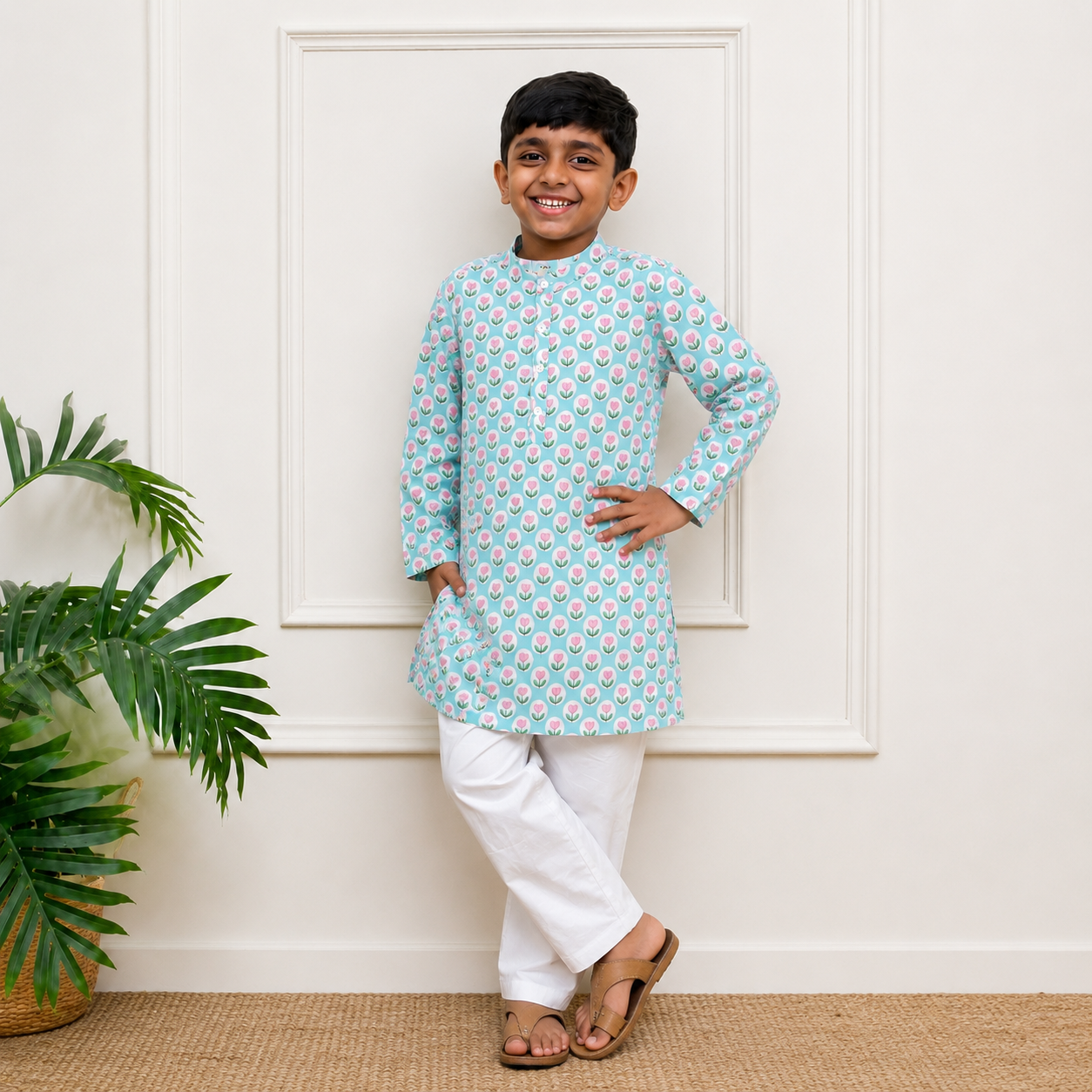 Boys Kurta Set- Lotus