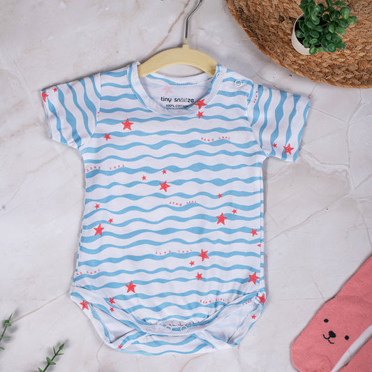 Cotton Bodysuit- Waves
