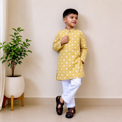 Boys Kurta Set- Amber