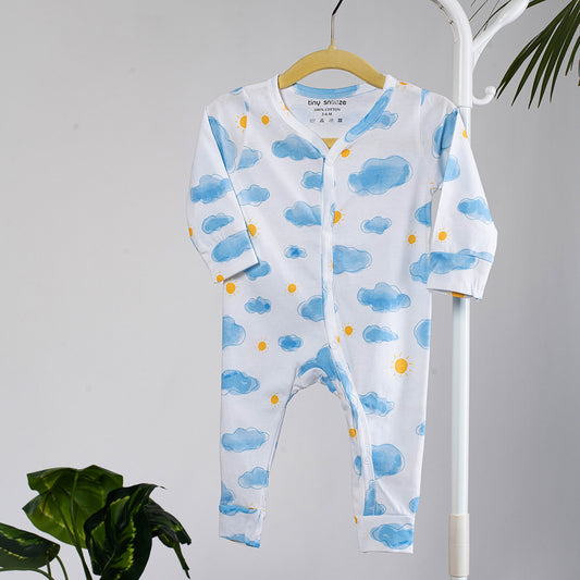 Cotton Sleepsuit- Sun & Clouds