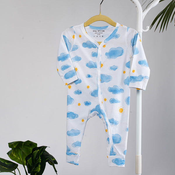 Cotton Sleepsuit- Sun & Clouds