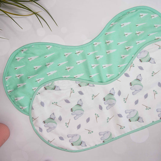 Organic Burp Cloths (set of 2)- Arctic