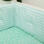 Organic Cot Bumper- Zig Zag