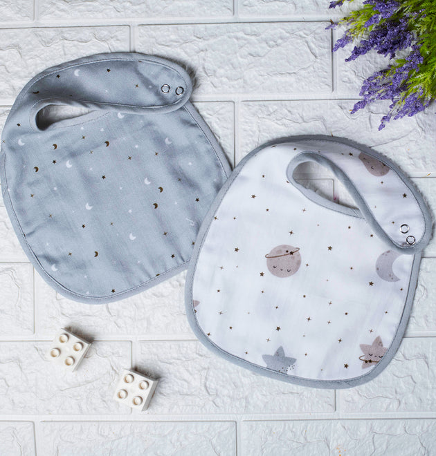 Organic Bibs (Set of 2)- Starry Nights