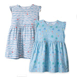 Girls Cotton Frock- Waves & Underwater- Pack of 2