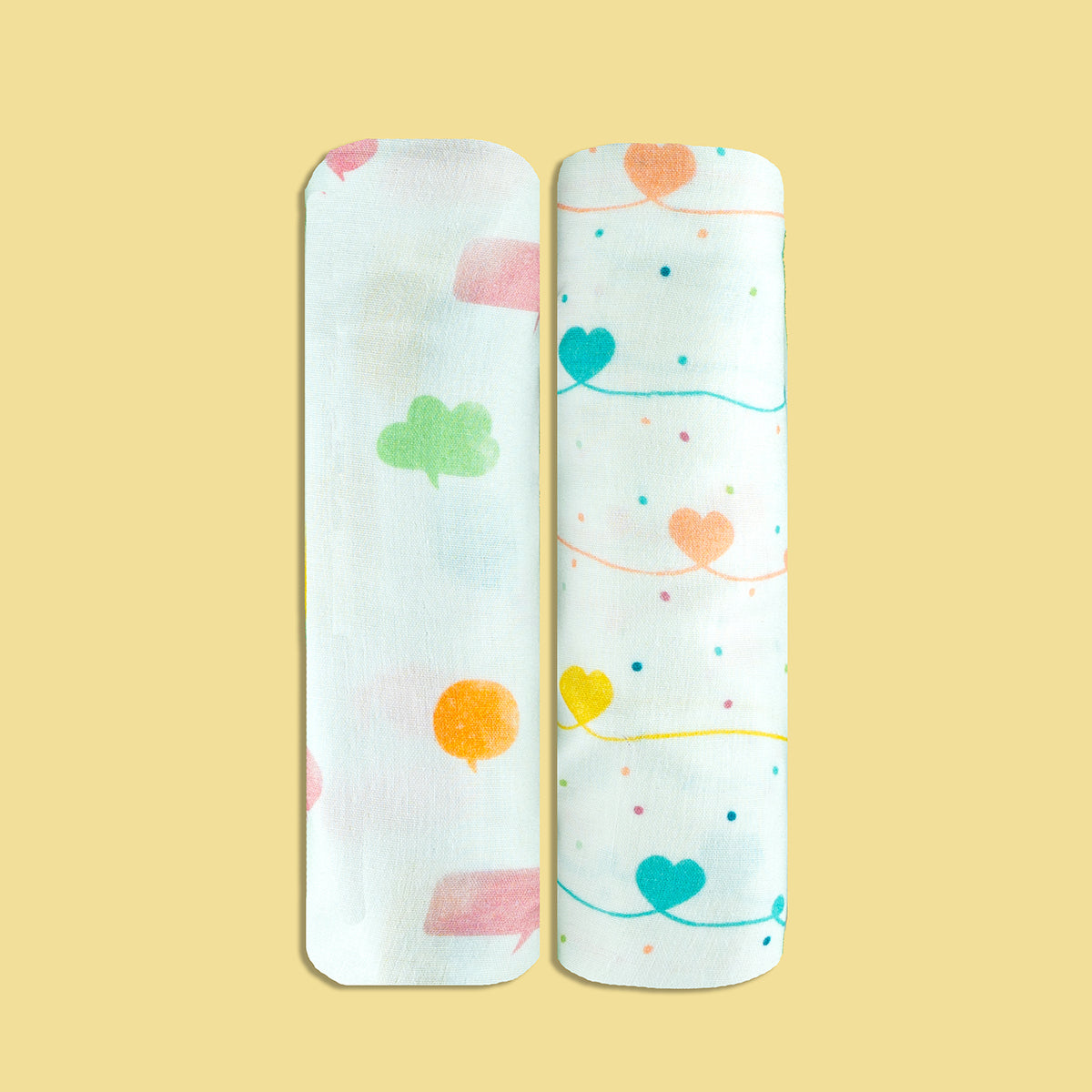 Organic Muslin Swaddles (Set of 2)- Lost in Thoughts